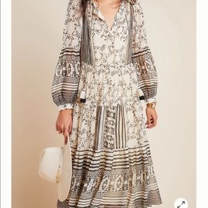 Anthropologie Talulah Tiered Midi Dress
